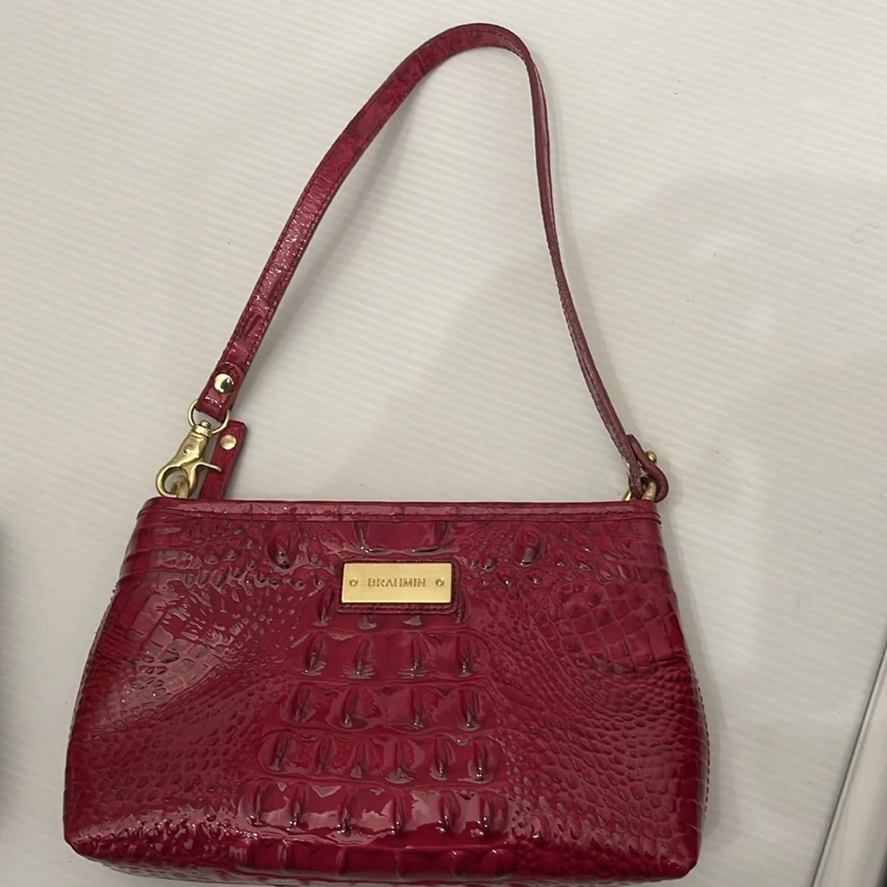 BRAHMIN LEATHER ANY TIME SHOULDER & WRISTLET WOMENS SIZE M - Picture 15 of 16